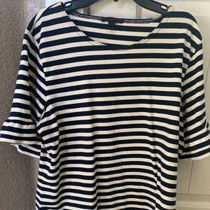 Cute, stripe J Crew top! Flare sleeve!